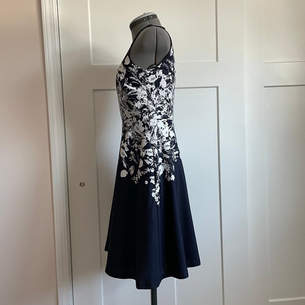 Donna Morgan Navy Fit-and-Flare dress - Picture 2 of 16